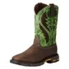 Men's Ariat 11" Workhog Wide Square Toe VentTek Composite Toe Boots -SafeStep Outfitters 0 650 ariat 11 workhog wide square toe venttek composite toe bruin brown grass green