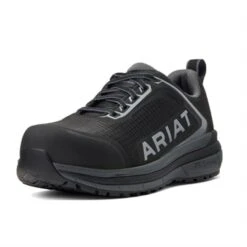 Women's Ariat Outpace Composite Toe -SafeStep Outfitters 0 650 ariat outpace composite toe black charcoal