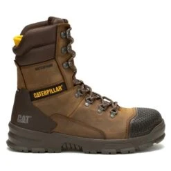 Men's CAT 8" Accomplice X Steel Toe Waterproof Boots -SafeStep Outfitters 0 650 cat accomplice x 8 steel toe waterproof boots real brown