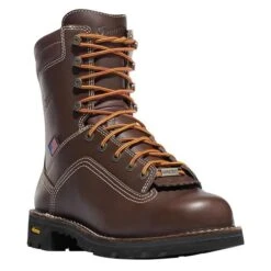Men's Danner 8" Quarry USA GTX Alloy Toe Boots -SafeStep Outfitters 0 650 danner 8 quarry usa gtx alloy toe brown