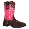 Women's Durango Lady Rebel Pink Ribbon Boots -SafeStep Outfitters 0 650 durango lady rebel pink ribbon dark brown pink
