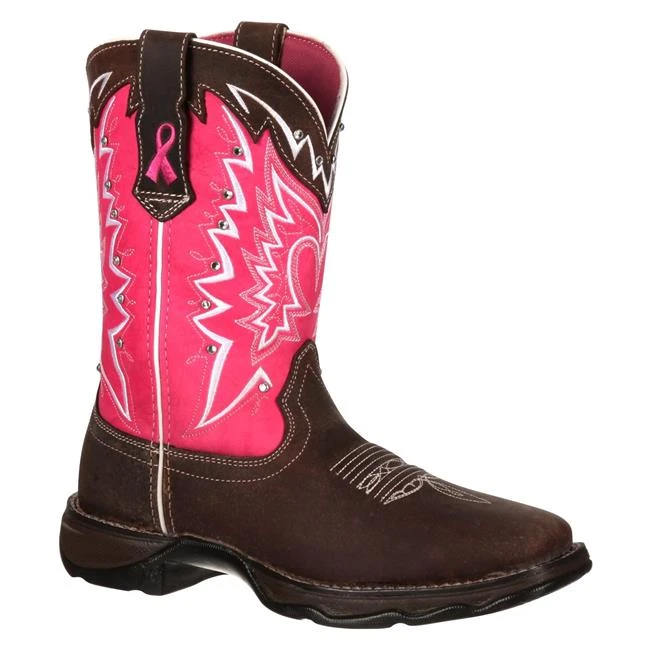 Women's Durango Lady Rebel Pink Ribbon Boots 3 Women's Durango Lady Rebel Pink Ribbon Boots