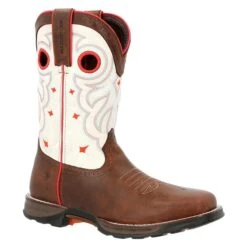 Women's Durango Maverick Steel Toe Waterproof Western Work Boots -SafeStep Outfitters 0 650 durango maverick steel toe waterproof western work boots sable brown white
