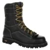 Men's Georgia 9" Low-Heel Logger Composite Toe Waterproof Boots -SafeStep Outfitters 0 650 georgia 9 low heel logger composite toe waterproof black