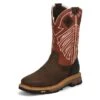 Men's Justin Original Work Boots 11" Commander-X5 Square Toe ST WP -SafeStep Outfitters 0 650 justin original work boots 11 commander x5 square toe st wp dark chestnut red pepper