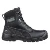 Men's Puma Safety 7" Conquest CTX Side-Zip Fiberglass Toe Boots -SafeStep Outfitters 0 650 puma safety 7 conquest ctx side zip fiberglass toe boots black gray