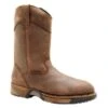 Men's Rocky 11" Aztec Pull-On Steel Shank Waterproof Boots -SafeStep Outfitters 0 650 rocky 11 aztec pull on steel shank waterproof brown