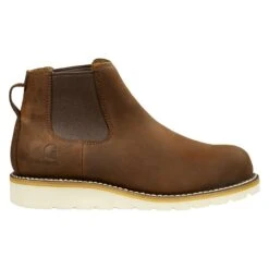 Men's Carhartt 5" Wedge Chelsea Boots -SafeStep Outfitters 1 1001 carhartt 5 wedge chelsea boots dark bison oil tanned leather1