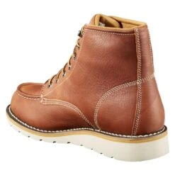 Men's Carhartt 6" Moc Toe Wedge Waterproof Boots -SafeStep Outfitters 1 1001 carhartt 6 moc toe wedge waterproof soft tan