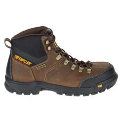 Men's CAT Threshold Steel Toe Waterproof Boots -SafeStep Outfitters 1 650 cat threshold steel toe waterproof real brown