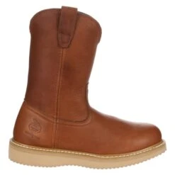 Men's Georgia 10" Wedge Wellington Pull-On Boots -SafeStep Outfitters 1 650 georgia 10 wedge wellington pull on barracuda gold