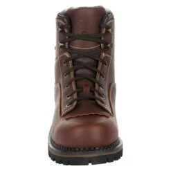 Men's Georgia 6" Low-Heel Logger Waterproof Boots -SafeStep Outfitters 1 650 georgia 6 low heel logger waterproof brown