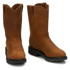 Men's Justin Original Work Boots 10" Conductor Round Toe -SafeStep Outfitters 1 650 justin original work boots 10 conductor round toe aged bark