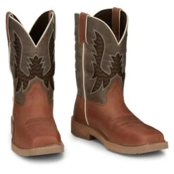 Men's Justin Original Work Boots 11" Square Toe -SafeStep Outfitters 1 650 justin original work boots 11 square toe bolt redwood