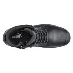 Men's Puma Safety 7" Conquest CTX Side-Zip Fiberglass Toe Boots -SafeStep Outfitters 1 650 puma safety 7 conquest ctx side zip fiberglass toe boots black gray