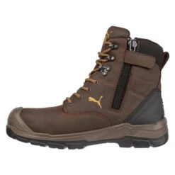 Men's Puma Safety 7" Conquest CTX Side-Zip Fiberglass Toe Boots -SafeStep Outfitters 1 650 puma safety 7 conquest ctx side zip fiberglass toe boots brown orange