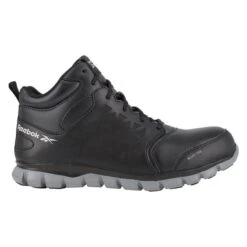 Men's Reebok Sublite Cushion Work Mid Alloy Toe Boots -SafeStep Outfitters 1 650 reebok sublite cushion work mid alloy toe black
