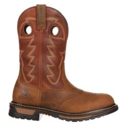 Men's Rocky 11" Branson Saddle Roper Waterproof Boots -SafeStep Outfitters 1 650 rocky 11 branson saddle roper waterproof aztec crazy horse ochre