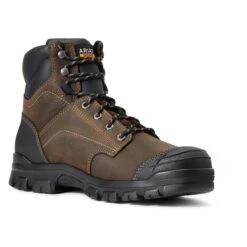 Men's Ariat 6" Treadfast Waterproof Boots -SafeStep Outfitters 2 650 ariat 6 treadfast waterproof boots dark brown1