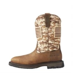 Men's Ariat WorkHog Patriot Steel Toe Boots -SafeStep Outfitters 2 650 ariat workhog patriot steel toe boots earth sand camo sand camo print