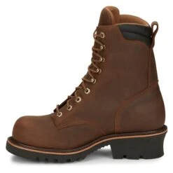 Men's Chippewa Boots 8" Valdor Logger Composite Toe Waterproof -SafeStep Outfitters 2 650 chippewa boots 8 valdor logger composite toe waterproof brown