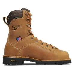 Men's Danner 8" Quarry USA Distressed GTX Alloy Toe Boots -SafeStep Outfitters 2 650 danner 8 quarry usa distressed gtx alloy toe brown