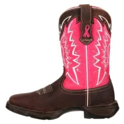 Women's Durango Lady Rebel Pink Ribbon Boots 11 Women's Durango Lady Rebel Pink Ribbon Boots -SafeStep Outfitters 2 650 durango lady rebel pink ribbon dark brown pink