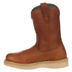 Men's Georgia 10" Wedge Wellington Pull-On Boots -SafeStep Outfitters 2 650 georgia 10 wedge wellington pull on barracuda gold