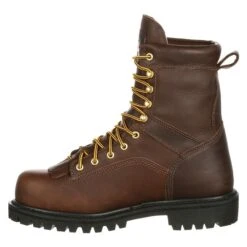Men's Georgia 8" Low-Heel Logger Steel Toe Waterproof Boots 12 Men's Georgia 8" Low-Heel Logger Steel Toe Waterproof Boots -SafeStep Outfitters 2 650 georgia 8 low heel logger steel toe waterproof tumbled chocolate