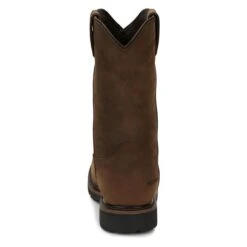 Men's Justin Original Work Boots 12" Derrickman Steel Toe Waterproof -SafeStep Outfitters 2 650 justin original work boots 12 derrickman steel toe waterproof peanut wyoming turquoise crunch