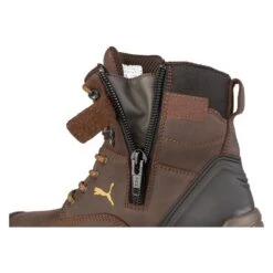 Men's Puma Safety 7" Conquest CTX Side-Zip Fiberglass Toe Boots -SafeStep Outfitters 2 650 puma safety 7 conquest ctx side zip fiberglass toe boots brown orange