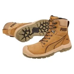 Men's Puma Safety Conquest CTX High Composite Toe Waterproof Boots -SafeStep Outfitters 2 650 puma safety conquest ctx high composite toe waterproof boots wheat