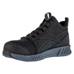 Men's Reebok Fusion Formidable Work Mid Composite Toe Boots -SafeStep Outfitters 2 650 reebok fusion formidable work mid composite toe boots black gray crazy horse leather