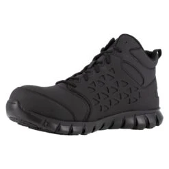 Men's Reebok Sublite Cushion Work Mid Composite Toe Boots -SafeStep Outfitters 2 650 reebok sublite cushion work mid composite toe boots black