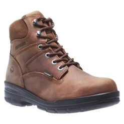 Men's Wolverine 6" Leather Durashocks Work Boots -SafeStep Outfitters 2 650 wolverine 6 leather durashocks work canyon