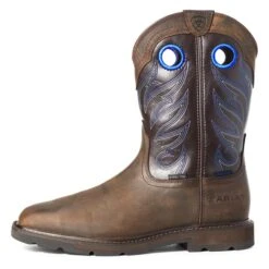 Men's Ariat Groundwork Wide Square Toe Waterproof Steel Toe Boots -SafeStep Outfitters 3 650 ariat groundwork wide square toe waterproof steel toe boots brown after dark