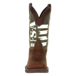 Men's Durango Rebel USA Print Western Boots -SafeStep Outfitters 3 650 durango rebel usa print western boots brown army green