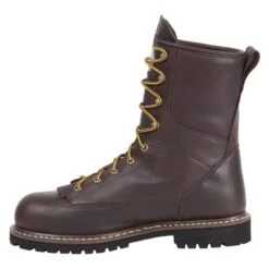 Men's Georgia 8" Low-Heel Logger Steel Toe EH Waterproof Boots -SafeStep Outfitters 3 650 georgia 8 low heel logger steel toe eh waterproof chocolate