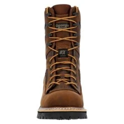 Men's Georgia 9" LTX Logger Waterproof Boots -SafeStep Outfitters 3 650 georgia 9 ltx logger waterproof boots brown