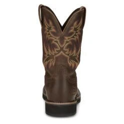 Men's Justin Original Work Boots 11" Driller Square Toe Waterproof -SafeStep Outfitters 3 650 justin original work boots 11 driller square toe waterproof rugged tan