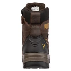 Men's Puma Safety 7" Conquest CTX Side-Zip Fiberglass Toe Boots -SafeStep Outfitters 3 650 puma safety 7 conquest ctx side zip fiberglass toe boots brown orange