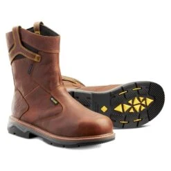 Men's Terra Patton Wellington IMG Aluminum Toe Waterproof Boots -SafeStep Outfitters 3 650 terra patton wellington img aluminum toe waterproof boots brown