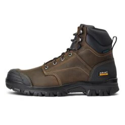 Men's Ariat 6" Treadfast Waterproof Boots -SafeStep Outfitters 4 650 ariat 6 treadfast waterproof boots dark brown1
