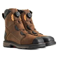 Men's Ariat 8" Workhog XT BOA Composite Toe Waterproof Boots -SafeStep Outfitters 4 650 ariat 8 workhog xt boa composite toe waterproof boots chocolate brown