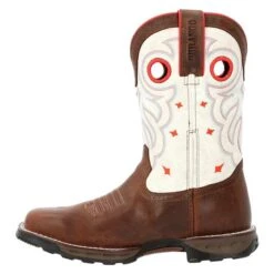 Women's Durango Maverick Steel Toe Waterproof Western Work Boots -SafeStep Outfitters 4 650 durango maverick steel toe waterproof western work boots sable brown white