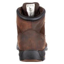 Men's Georgia 6" Athens Work Moc Toe Waterproof Boots -SafeStep Outfitters 4 650 georgia 6 athens work moc toe waterproof brown