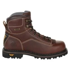 Men's Georgia 6" Low-Heel Logger Waterproof Boots -SafeStep Outfitters 4 650 georgia 6 low heel logger waterproof brown