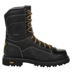 Men's Georgia 9" Low-Heel Logger Waterproof Boots -SafeStep Outfitters 4 650 georgia 9 low heel logger waterproof black