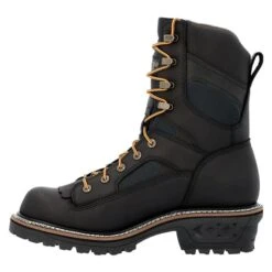 Men's Georgia 9" LTX Logger Waterproof Boots -SafeStep Outfitters 4 650 georgia 9 ltx logger waterproof boots black