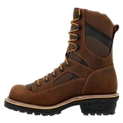 Men's Georgia 9" LTX Logger Waterproof Boots -SafeStep Outfitters 4 650 georgia 9 ltx logger waterproof boots brown